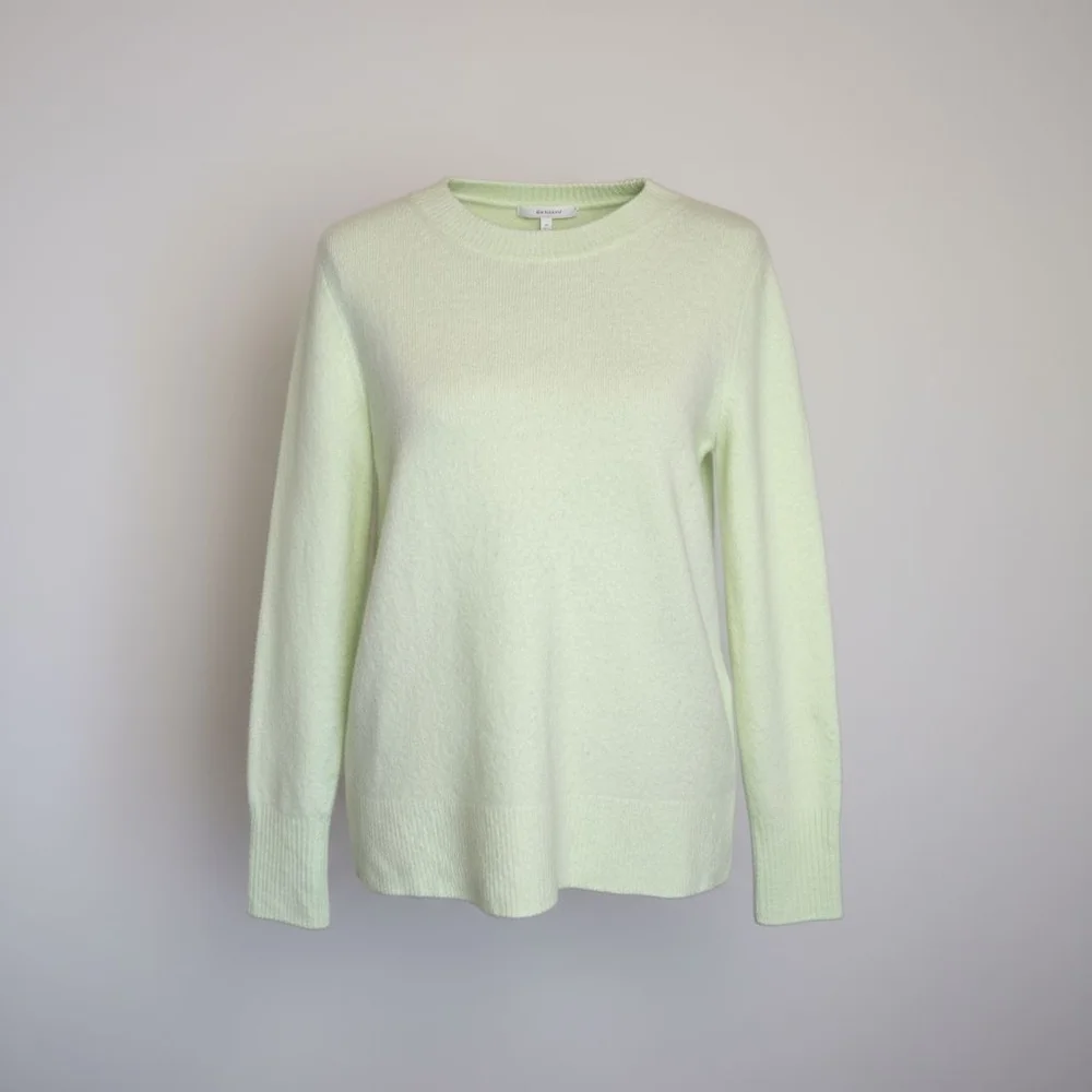 NWT J. Crew Extra Soft Lime Green Crew Neck Sweater XS Womans Wool Blend Preppy